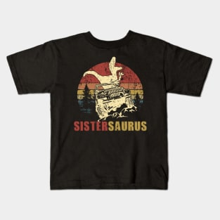 Vintage Jeep T-Shirt SisterSaurus Jeep Gift Kids T-Shirt